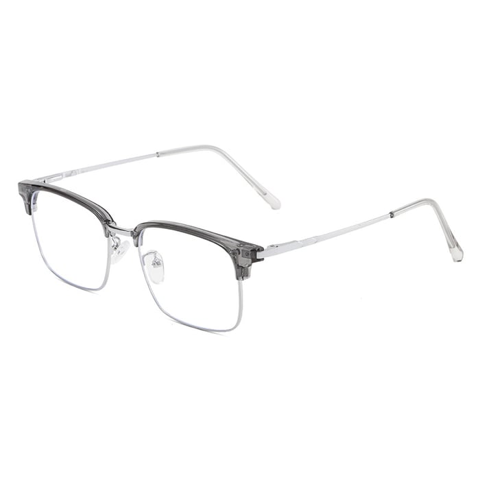 1 Pair Casual Semi Framed Square Shaped Blue - light Blocking Glasses