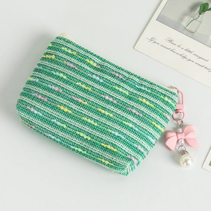 1 Piece Colorful Striped Women's Makeup Bags