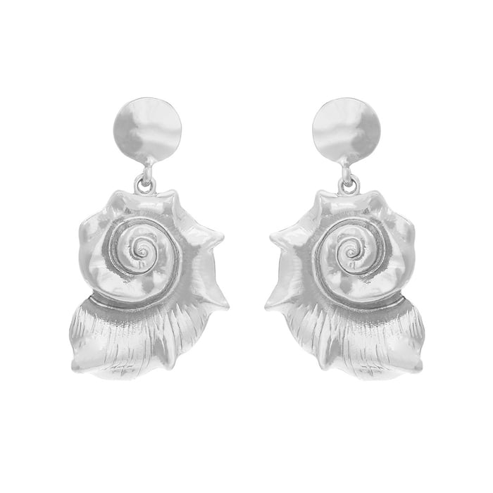 1 Pair Vintage Alloy Conch Dangle Earrings
