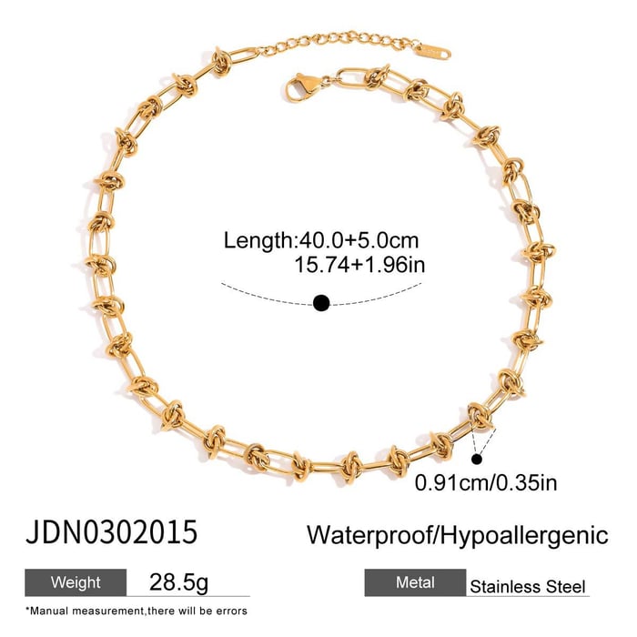 1 Piece Chain Stainless Steel Gold Color  Women's DIY Chain Necklaces