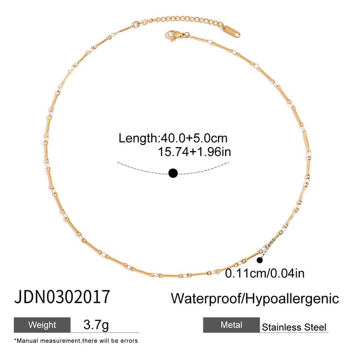 1 Piece Chain Stainless Steel Gold Color  Women's DIY Chain Necklaces