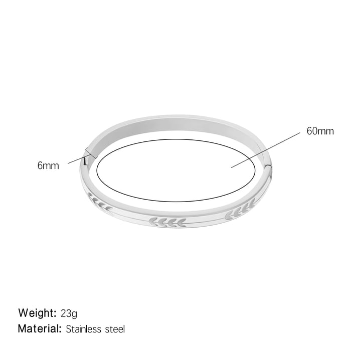 Bracelet élégant en acier inoxydable couleur or pour femme, série classique, 1 pièce