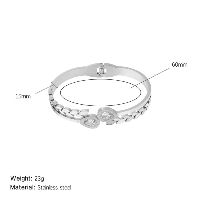 1 Stück Luxuriöse Serie Sexy Droplet Edelstahl Gold Farbe Damen Armreifen 