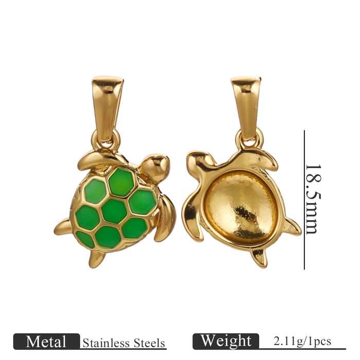 1 Piece Ocean Series Marine Organism Stainless Steel Women's Pendants