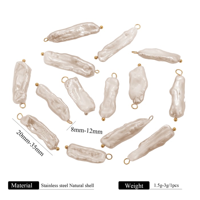 Glamorous Fresh Water Pearl Geometric Stainless Steel Women's Pendants