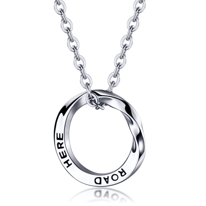 1 Piece Classic Mobius Strip Stainless Steel Men's Chain Necklaces