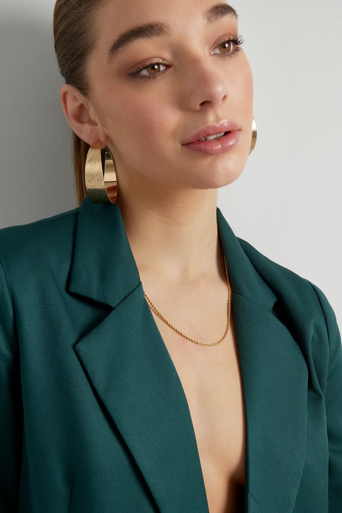 necklace twisted thin - Gold color-2.0mm Picture4