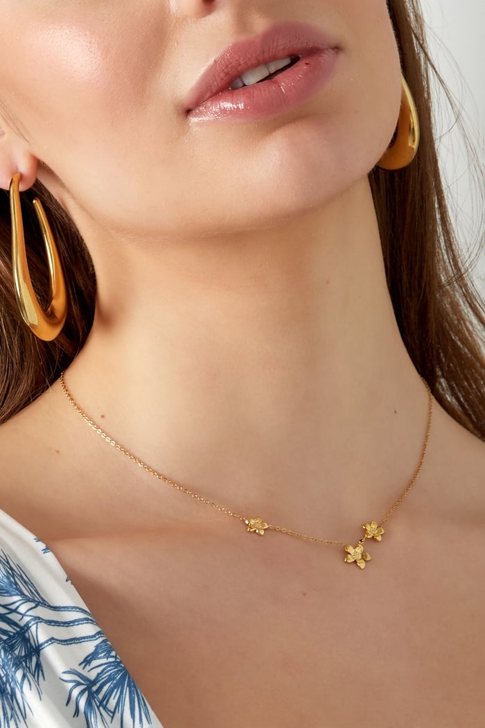 Klassische Blumenkette – Goldfarbe  - Goldfarbefarbe Bild3