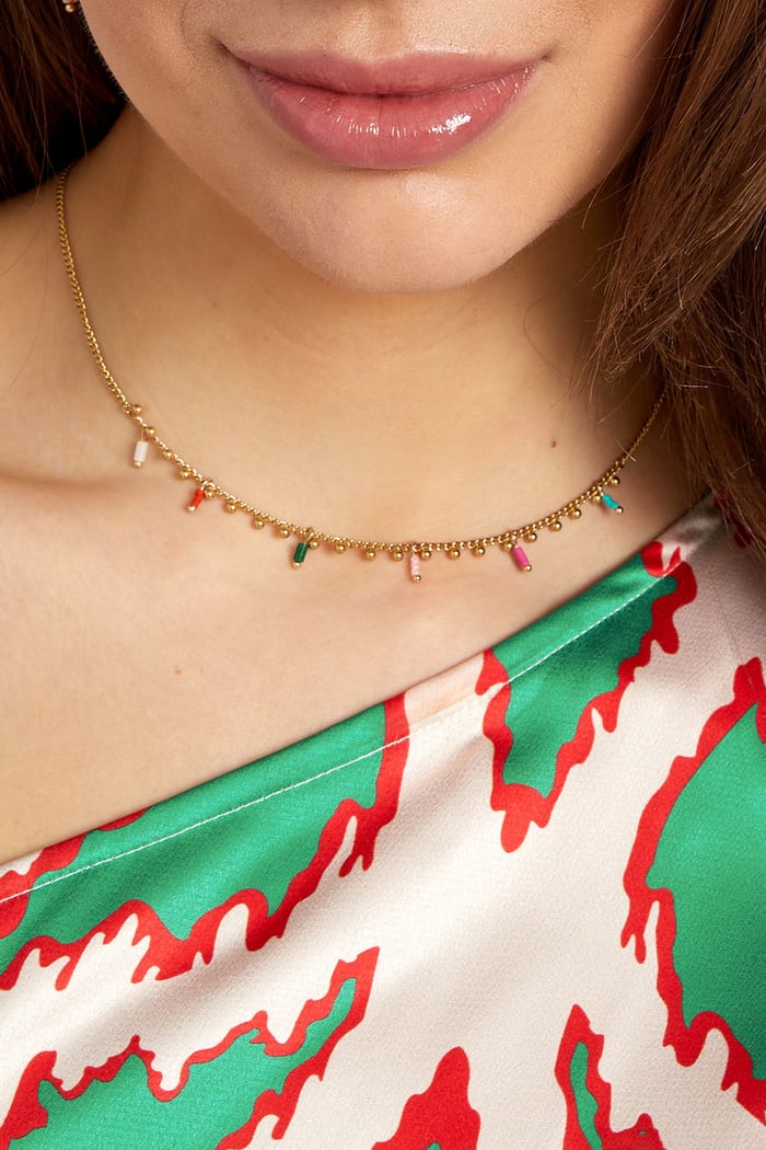 charm necklace messy colors Picture3