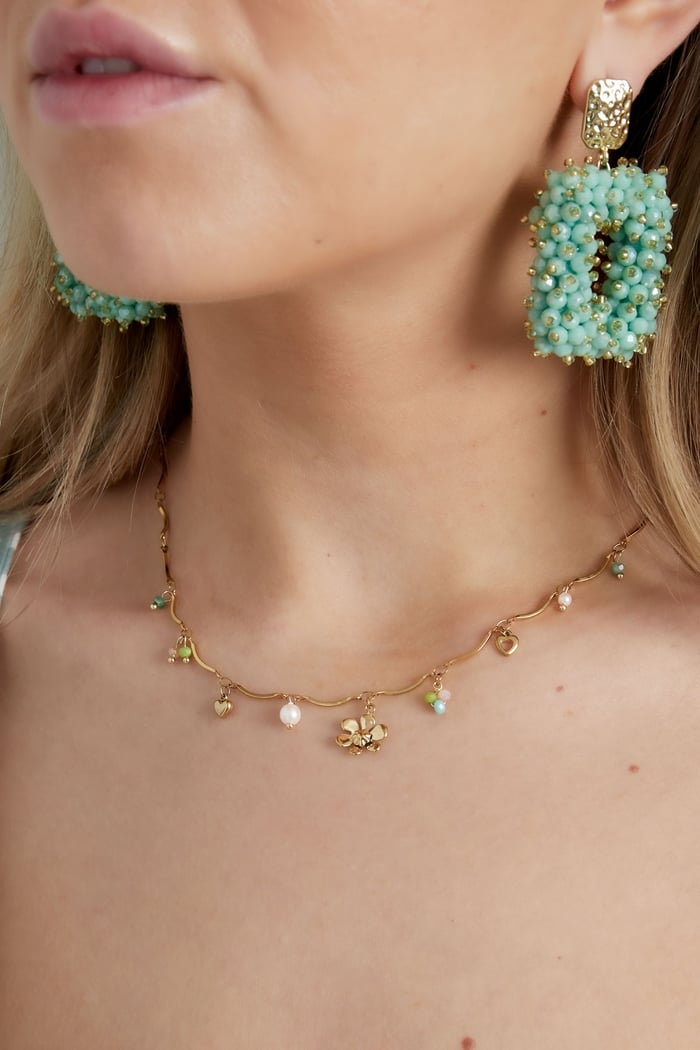 summer flower charm necklace Picture3