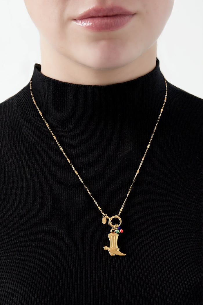 charm necklace cowboy boots Picture3