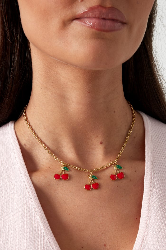 charm necklace triple cherry Picture2