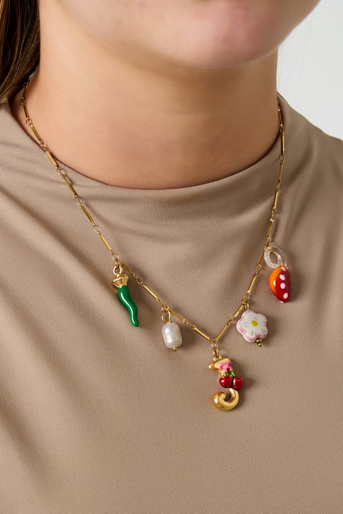Happy Initials necklace with charms Picture2