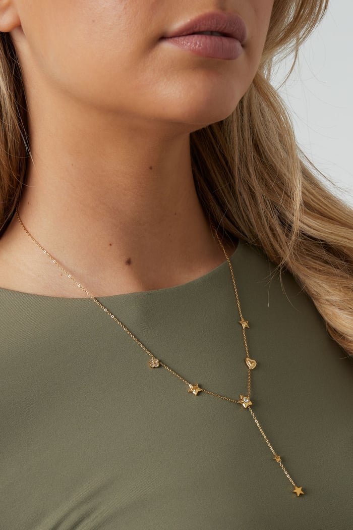 Collane con ciondolo in acciaio inossidabile, serie Star Casual Daily Simple, gioielli da donna Immagine4
