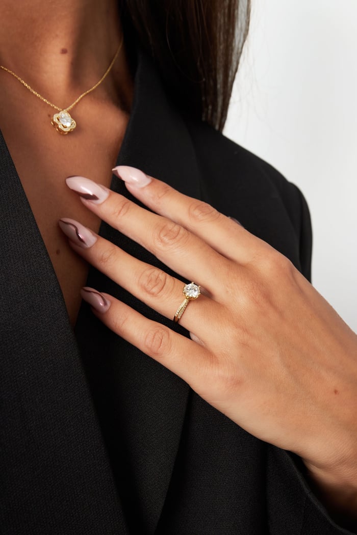 Ring stone with stones - Gold Color - 16 h5Picture3