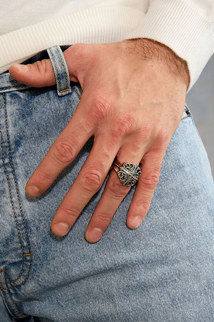 Men's ring ornament subtle - Silver Color color h5Picture4