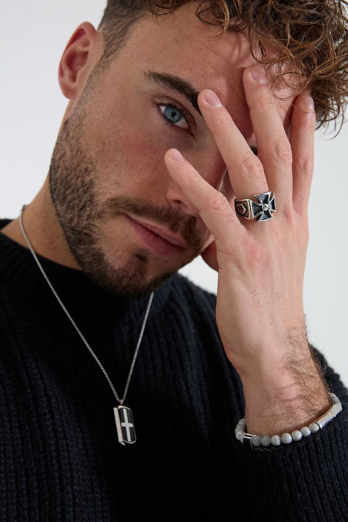 Men's ring cross - Silver Color color h5Picture3