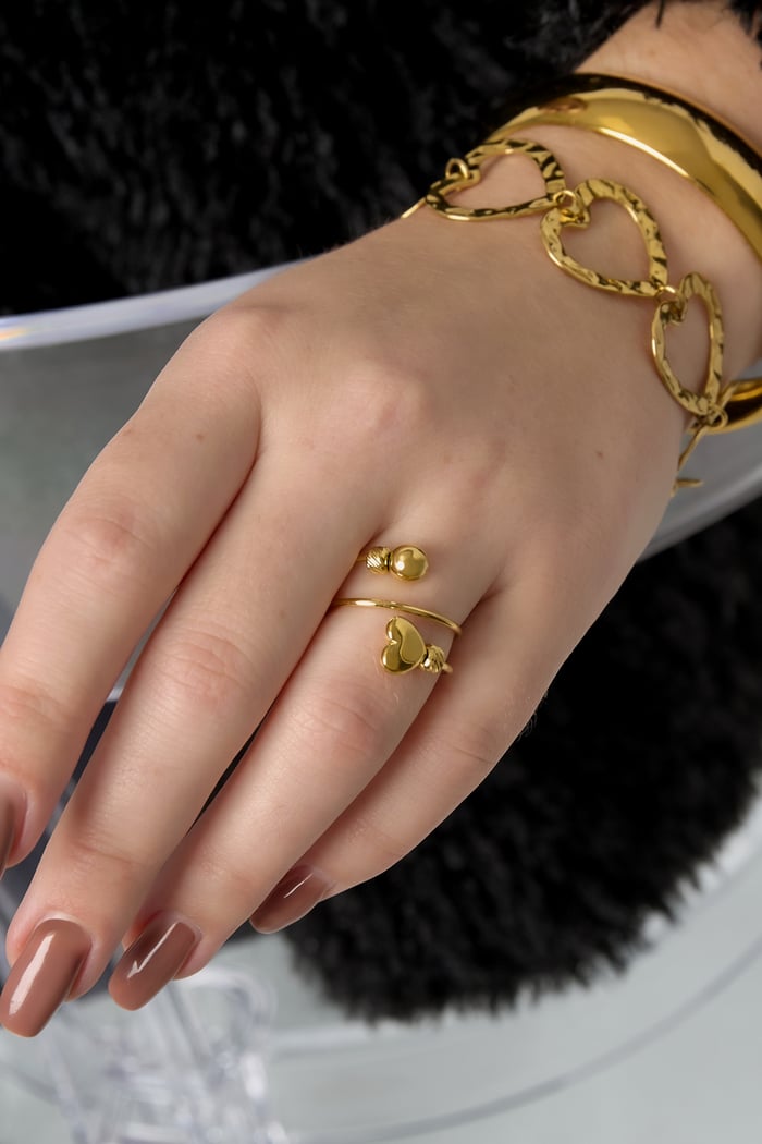 Edelstahl Minimalistische Ringe Herz Casual Täglich Einfache Serie frauen schmuck h5Bild2