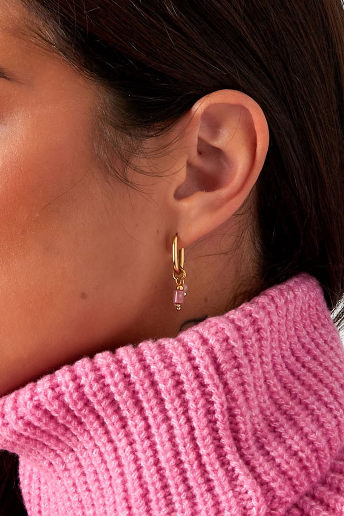 earring with black beads Picture5