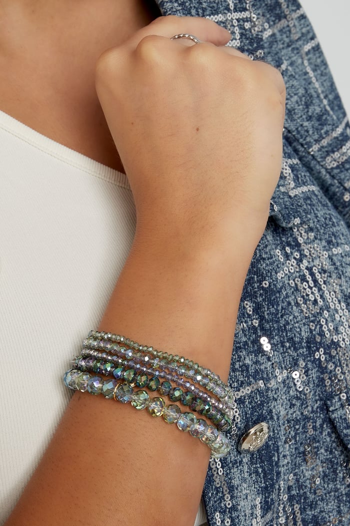 Set of 5 crystal bracelets green h5Picture4