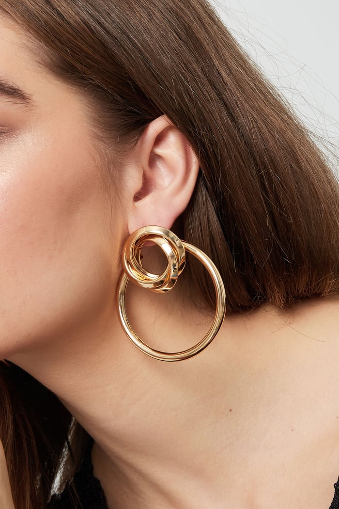 Ohrringe mit dem gewissen Etwas – Goldfarbe - Goldfarbefarbe h5Bild3