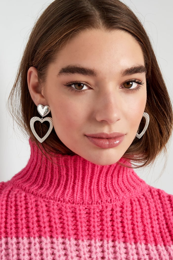 double heart earrings Picture2