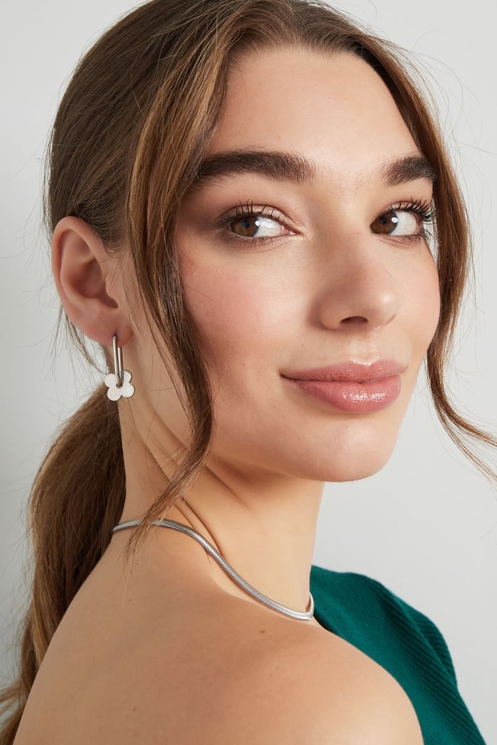 earrings elongated with flower h5Picture2