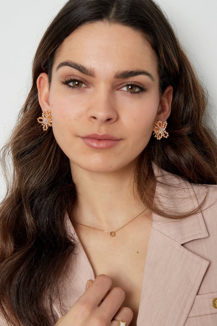 Beaded flower earrings Picture2