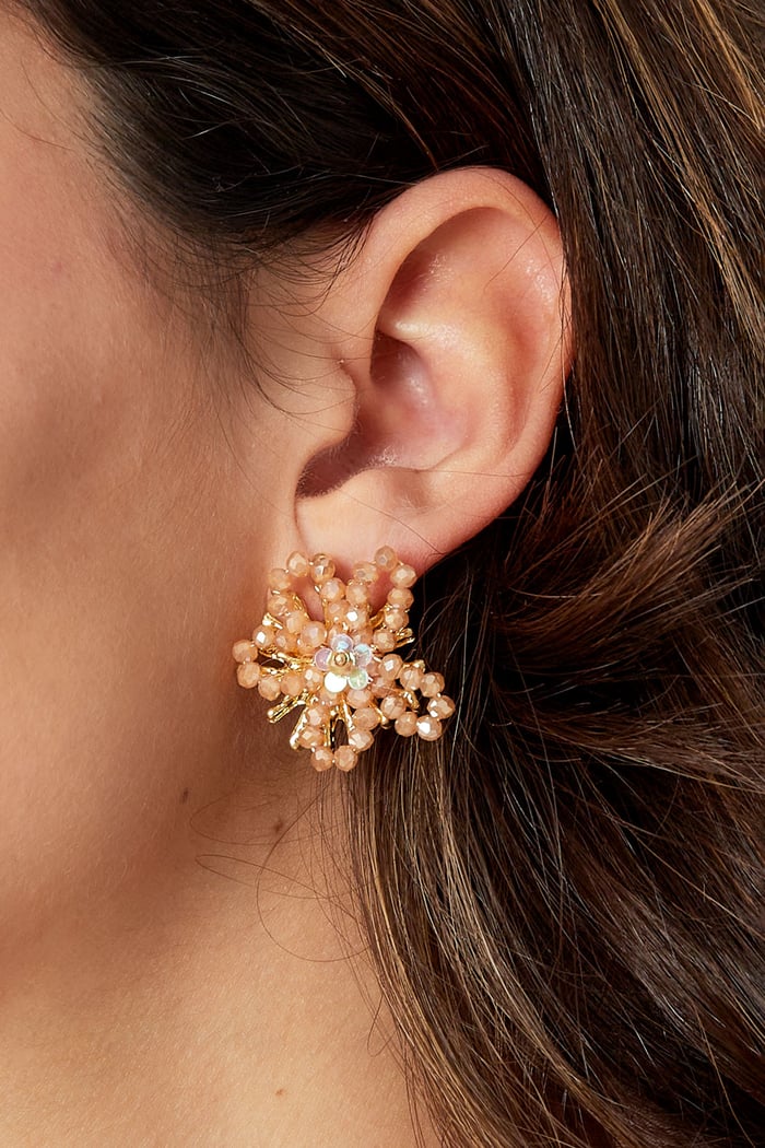 Beaded flower earrings Picture3