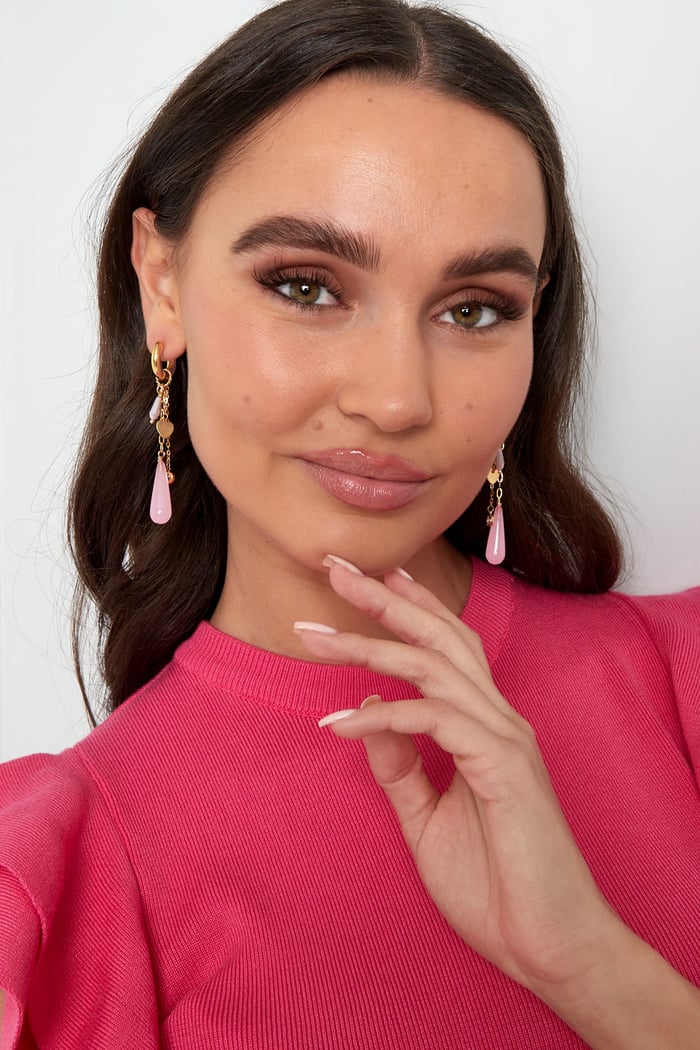 Earrings life is good - pink purple h5Picture4