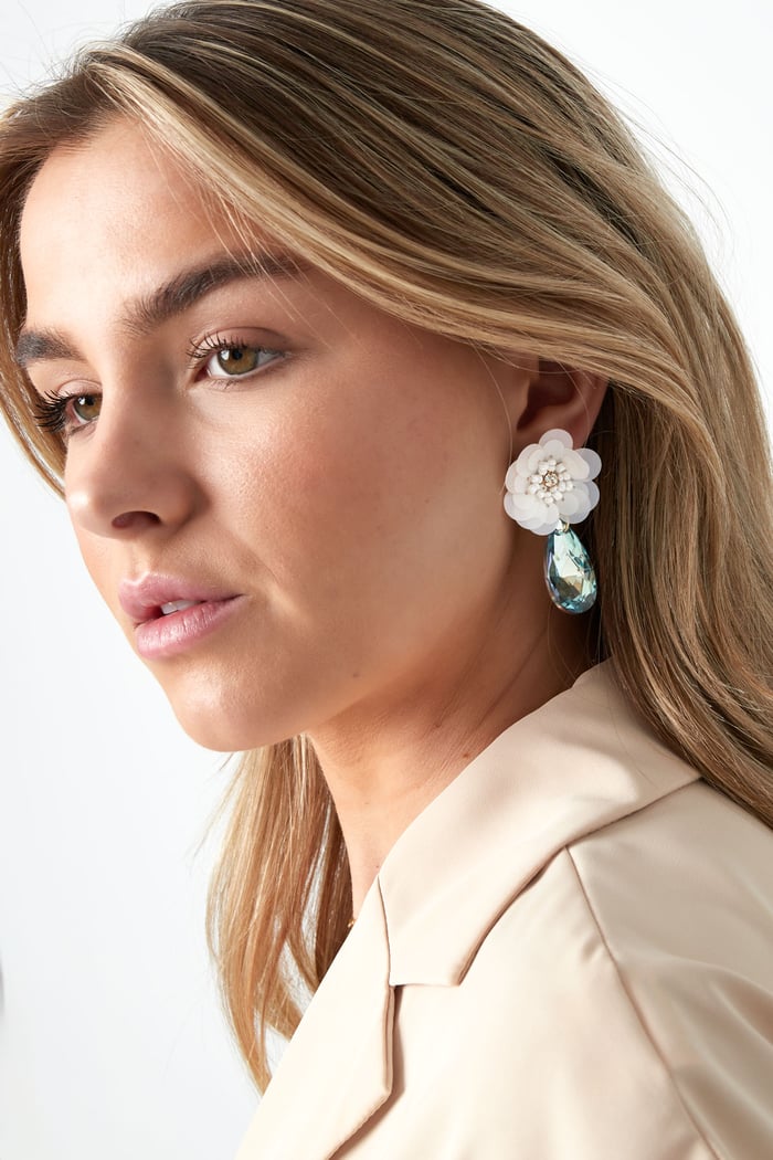 Flower earrings with drop Earrings h5Picture4