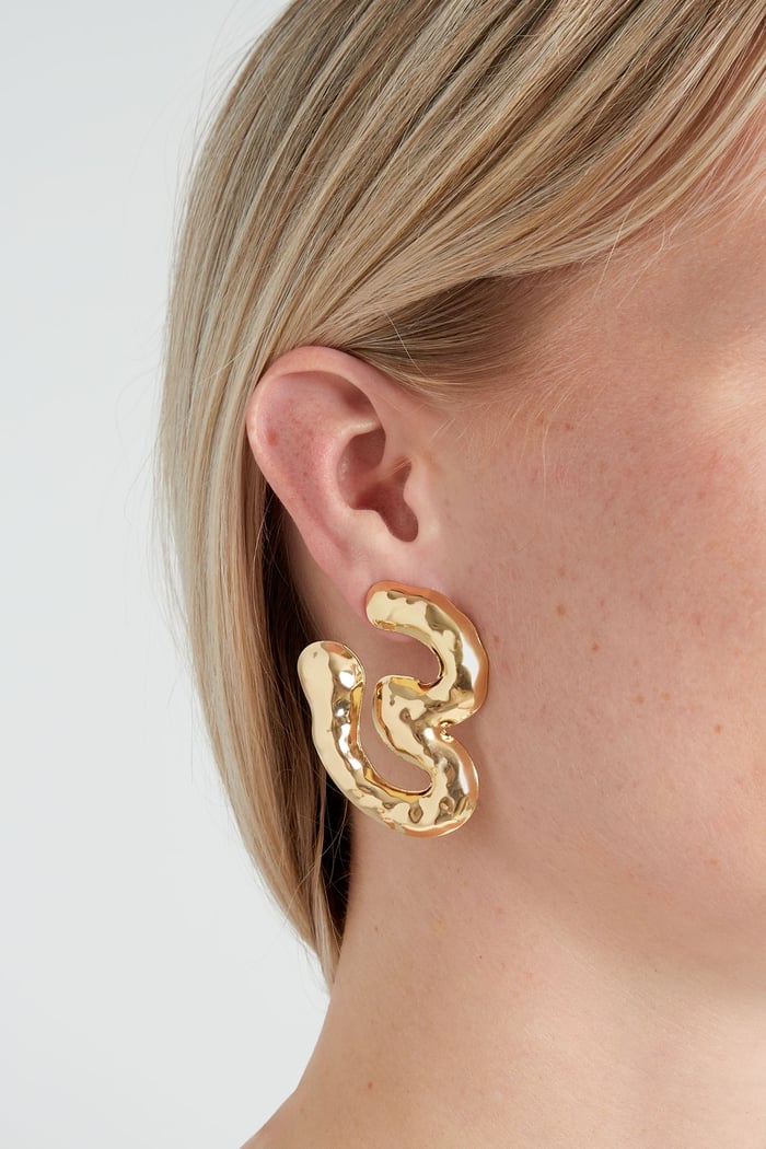 chunky melting earrings Picture2