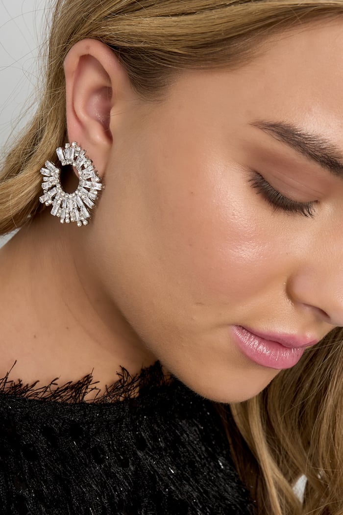 Copper Stud Earrings Geometric Elegant Christmas Luxurious Series Women's jewelry h5Picture3