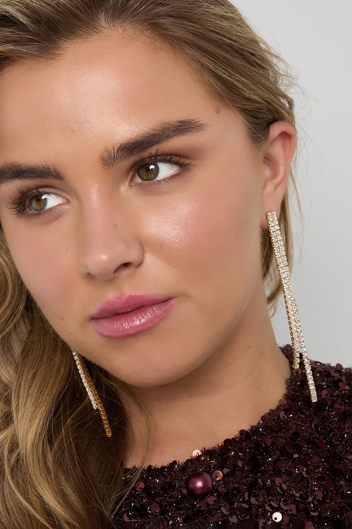 Copper Dangle Earrings Geometric Elegant Christmas Luxurious Series Women's jewelry h5Picture5