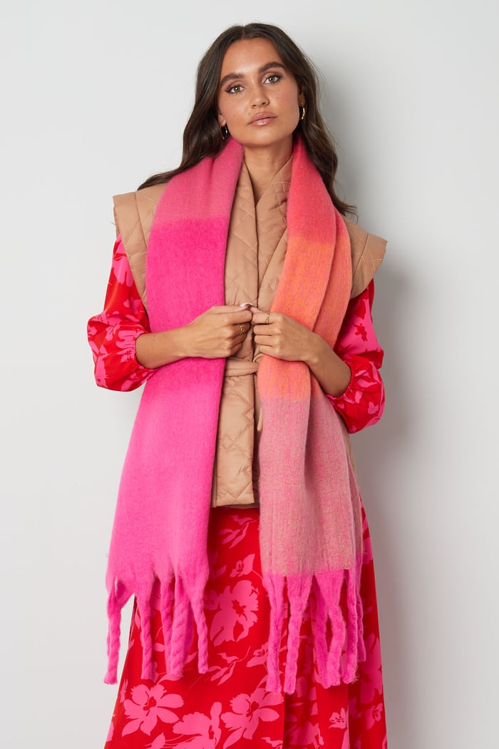 Scarf light colors Rose Polyester Picture6
