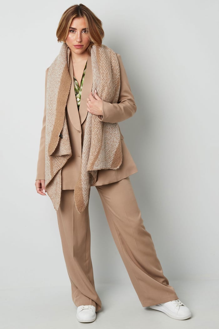 Sjaal zigzag print multi Afbeelding2