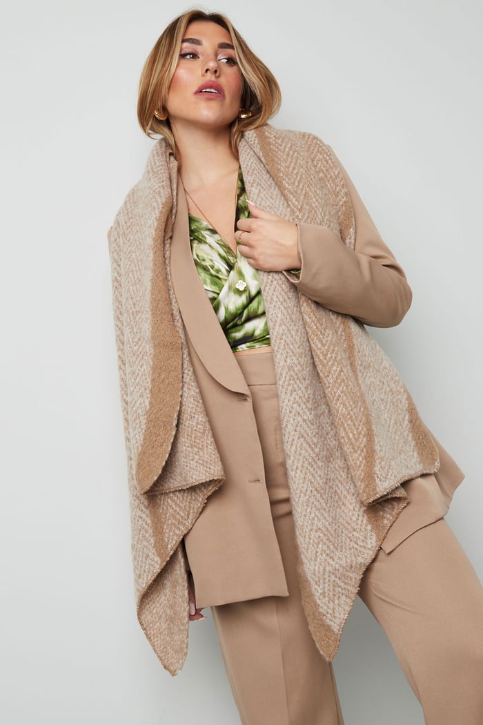 Sjaal zigzag print multi Afbeelding3