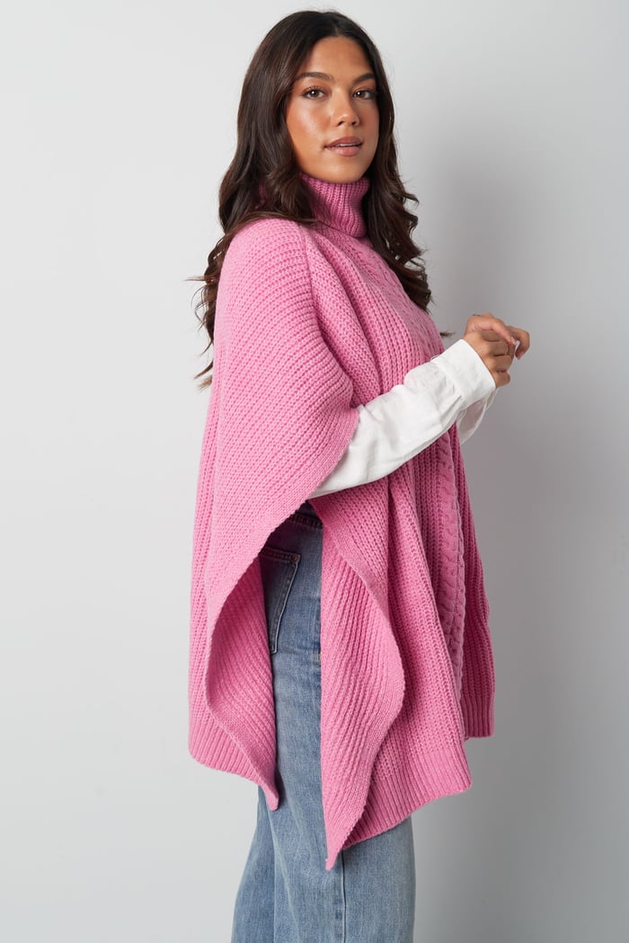 Poncho in maglia liscia Immagine4