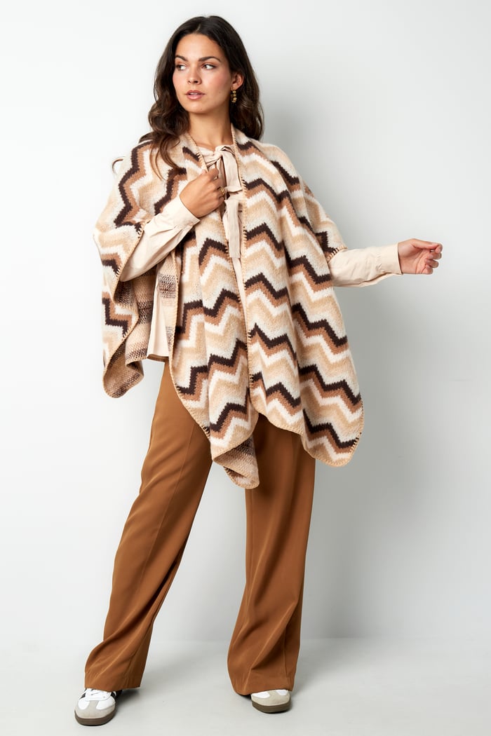 Winter poncho wrapped in warmth - multi Picture3