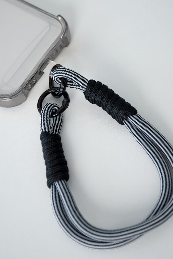 Phone cord with print - black & blue Picture3
