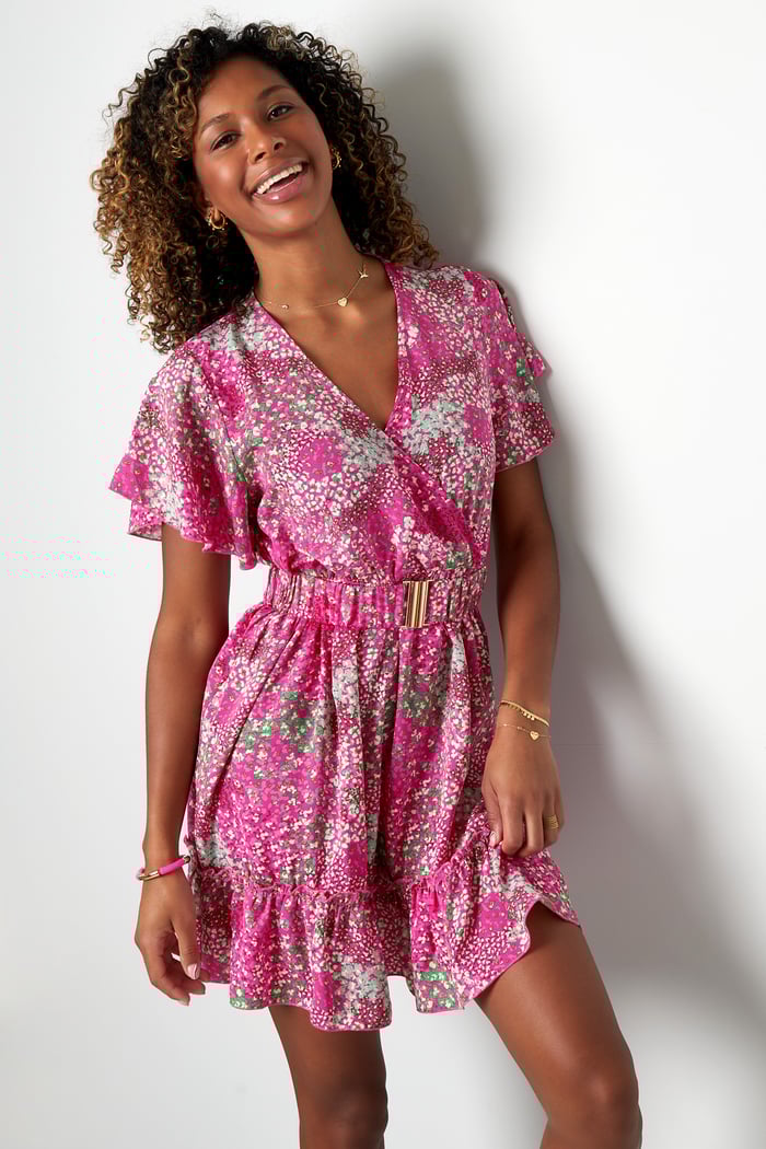 Midikleid Blumendruck Rosa h5Bild6