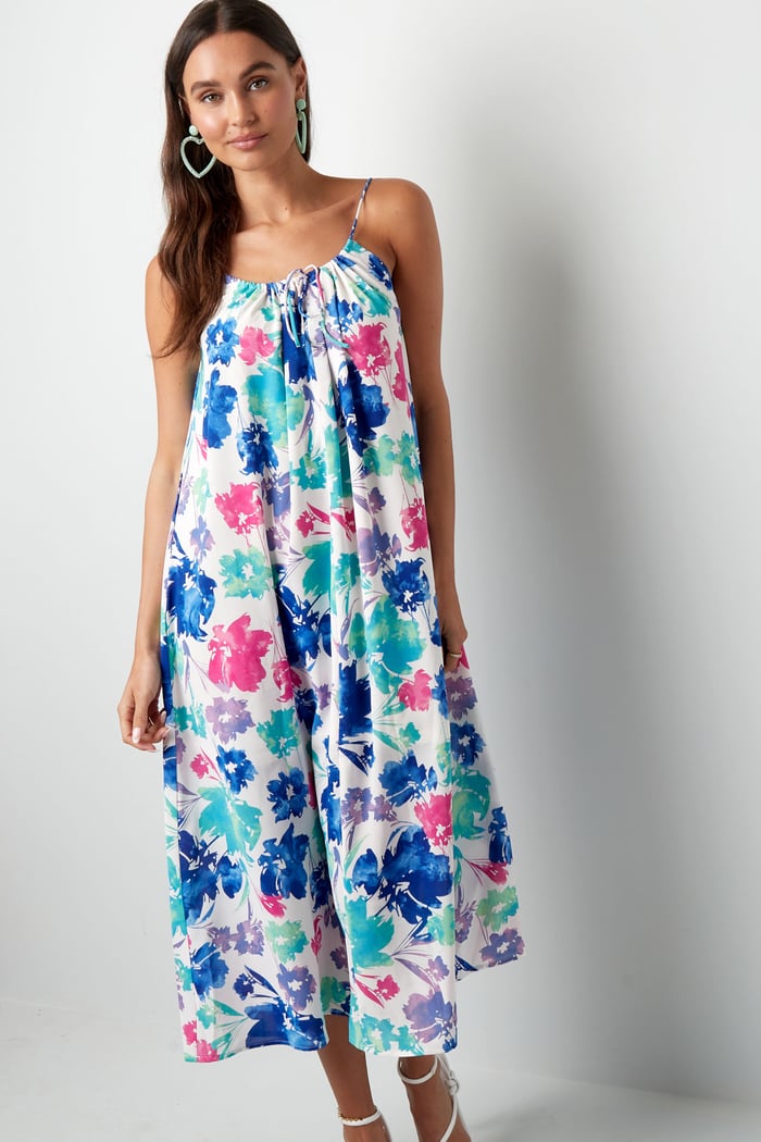 Kleid Blumendruck - rosa/orange Bild9