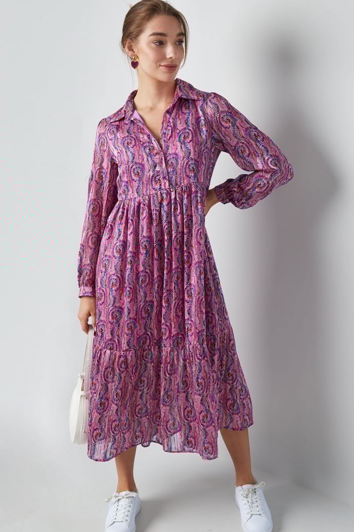 Abito stampa paisley rosa multi Immagine4