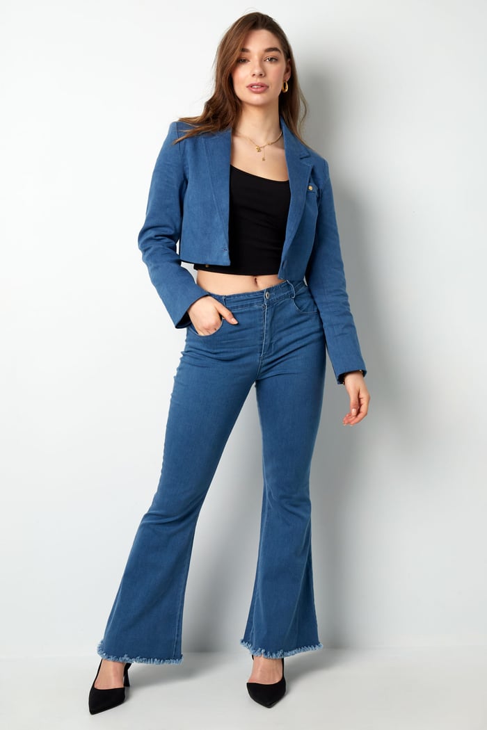 Denim cropped blazer Picture4