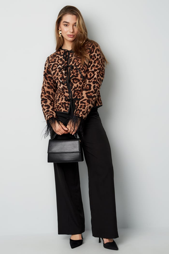 Federjacke mit Leopardenmuster - multi  Bild4