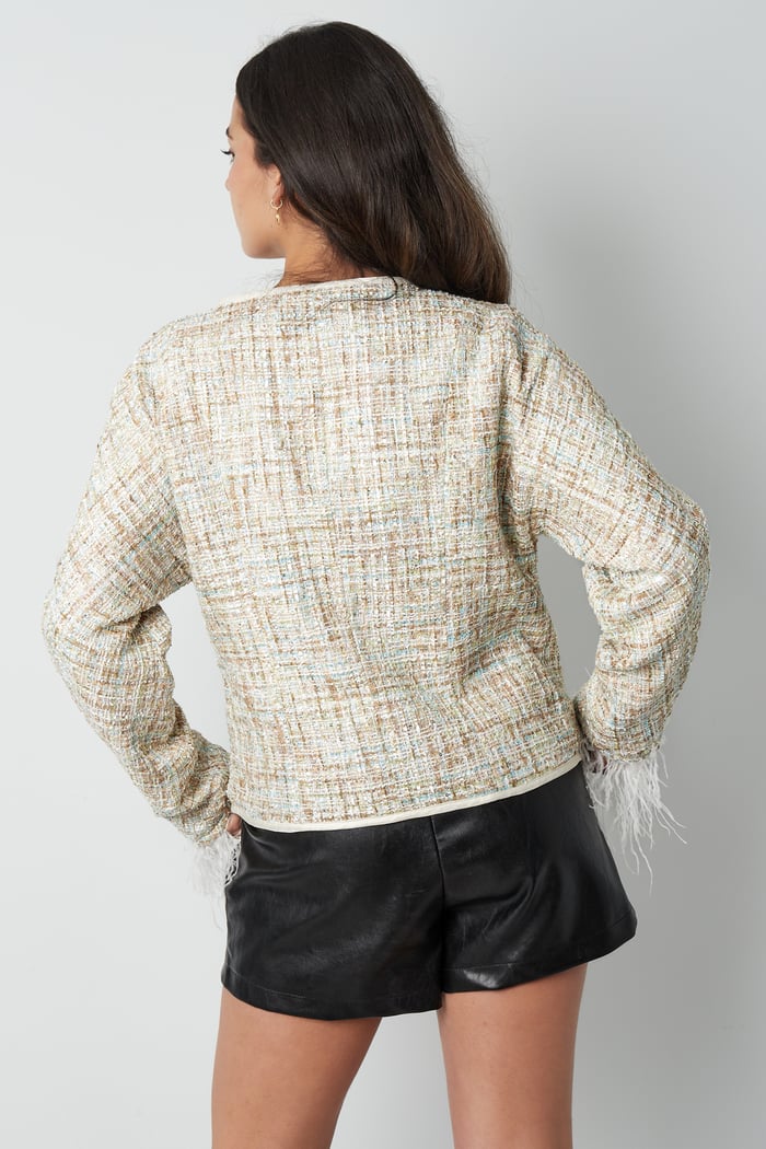 Soft feather jacket with bows Picture8