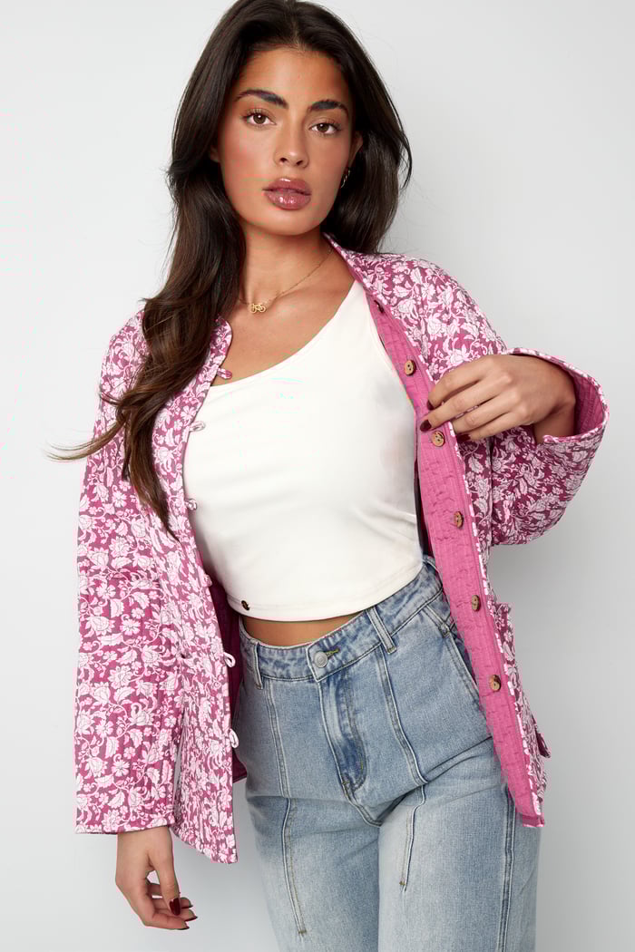 Jacke mit rosa Aufdruck Bild4