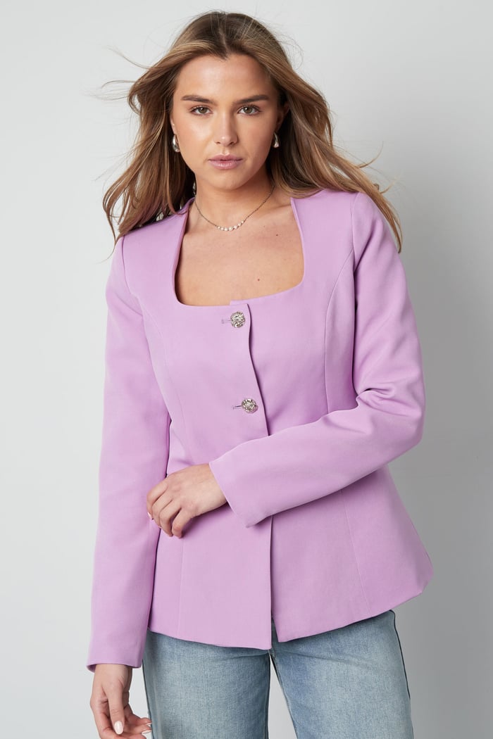 Trendy Blazer Top - lime Picture2