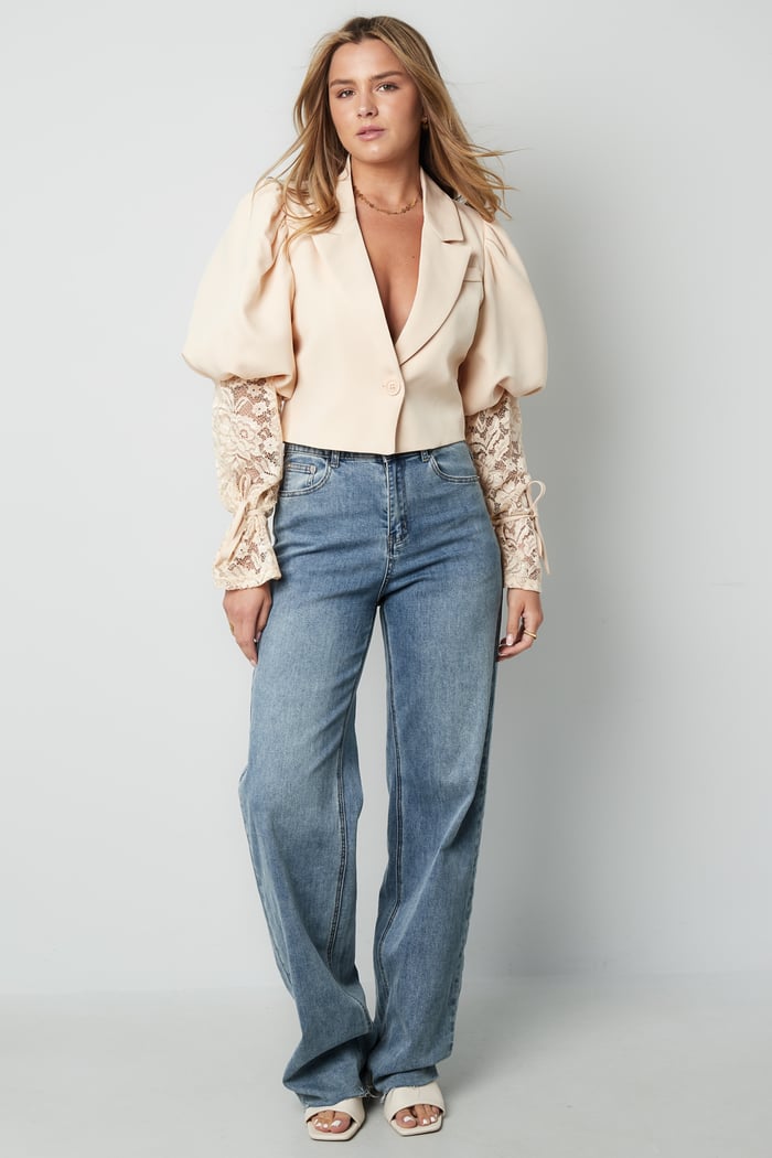 Trendy Short Blazer With Lace Picture6