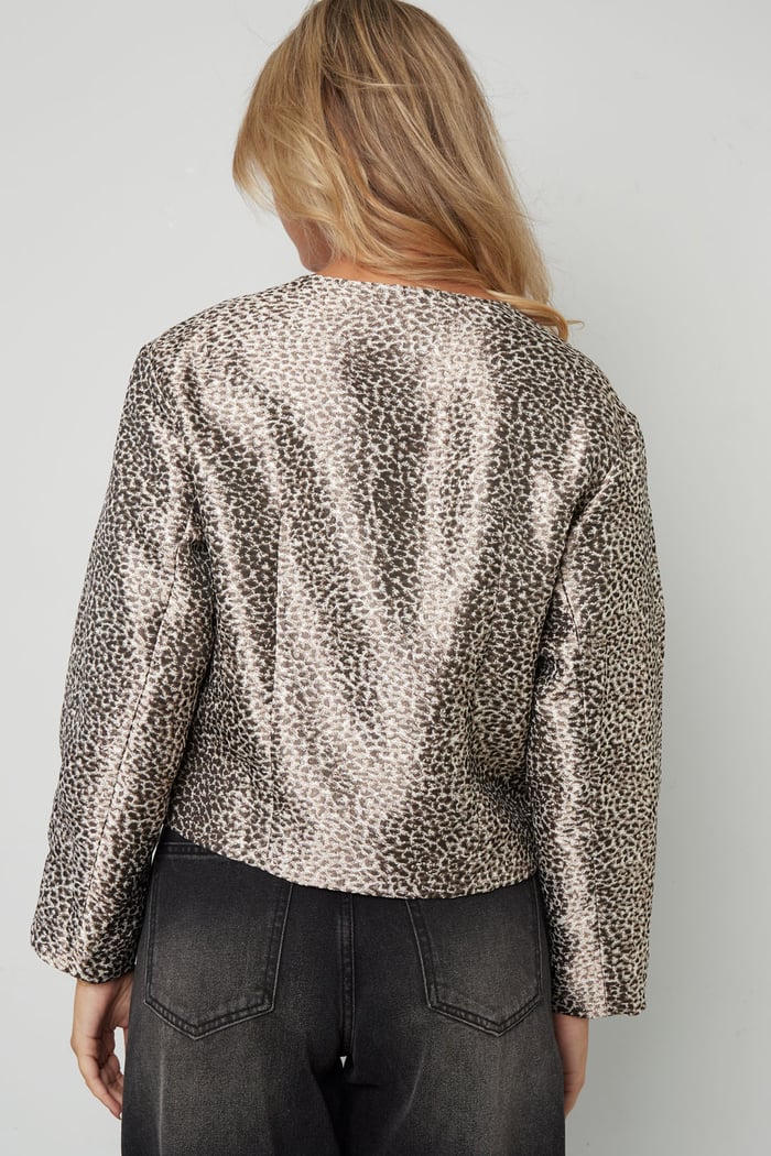 Jacquard Balloon Sleeve Jacket Picture10